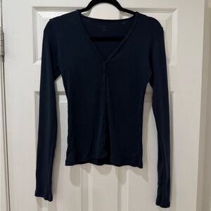 Brandy Melville Navy Blue Women's Cardigan
